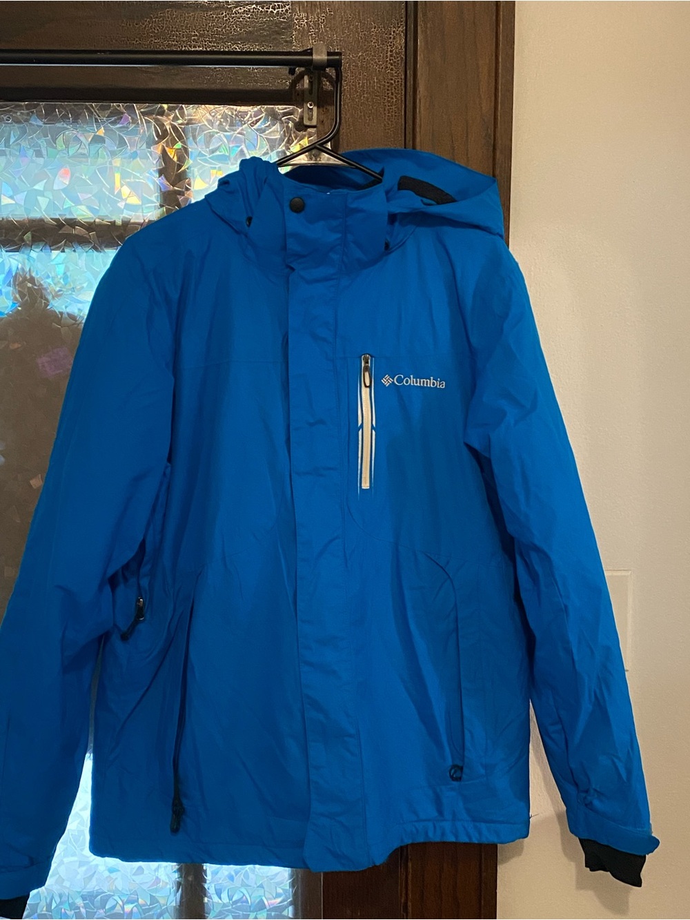 Columbia Bright Blue Kids' Hooded Rain Jacket